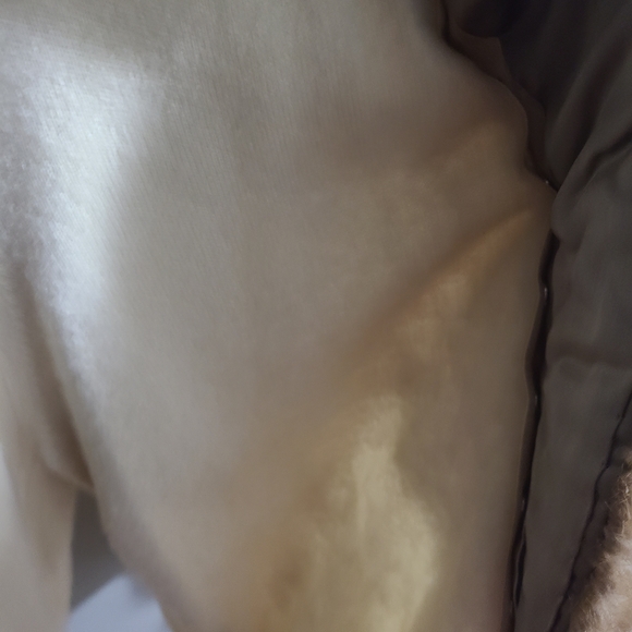 vintage 1950s Dalton cream cashmere cardigan real mink fur collar Lace Lining - Picture 14 of 16